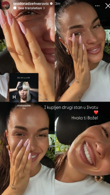 FOTO: TEODORADŽEHVEROVIC/INSTAGRAM/SCREENSHOT