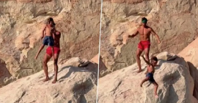 (VIDEO) "Ovaj otac je previše grub prema djetetu" Influenser bacio sina (7) s litice u jezero, na društvenim mrežama ga nisu štedili