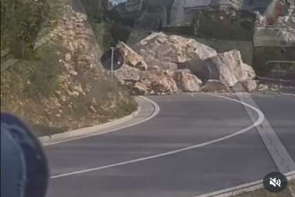 (VIDEO) STIJENE ZATRPALE CESTU Put Cetinje - Budva ostaje zatvoren do daljeg