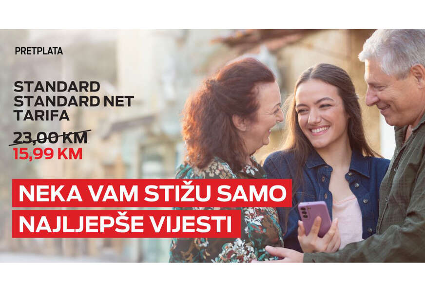 Nove Pretplata tarife: Uz Pretplata Standard i Standard Net za 15,99 KM mjesečno, m:tel vam daje sjajnu kombinaciju bonusa za komunikaciju po vašoj mjeri