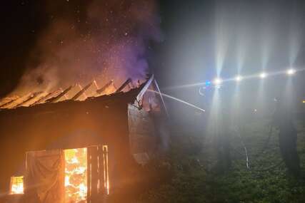 (FOTO) "Krov se obrušio, jedna svinja poginula" Vatrogasci Banjaluke ugasili POŽAR NA ŠTALI u Krupi na Vrbasu