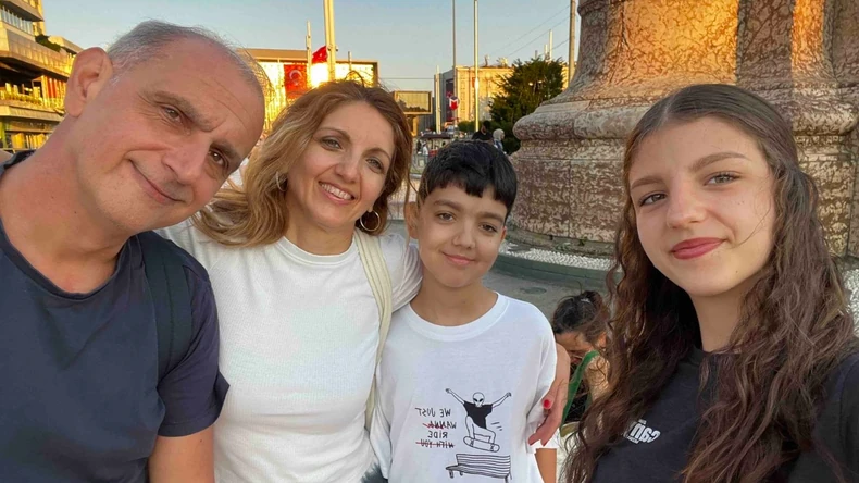Jelena Trnavac sa porodicom
