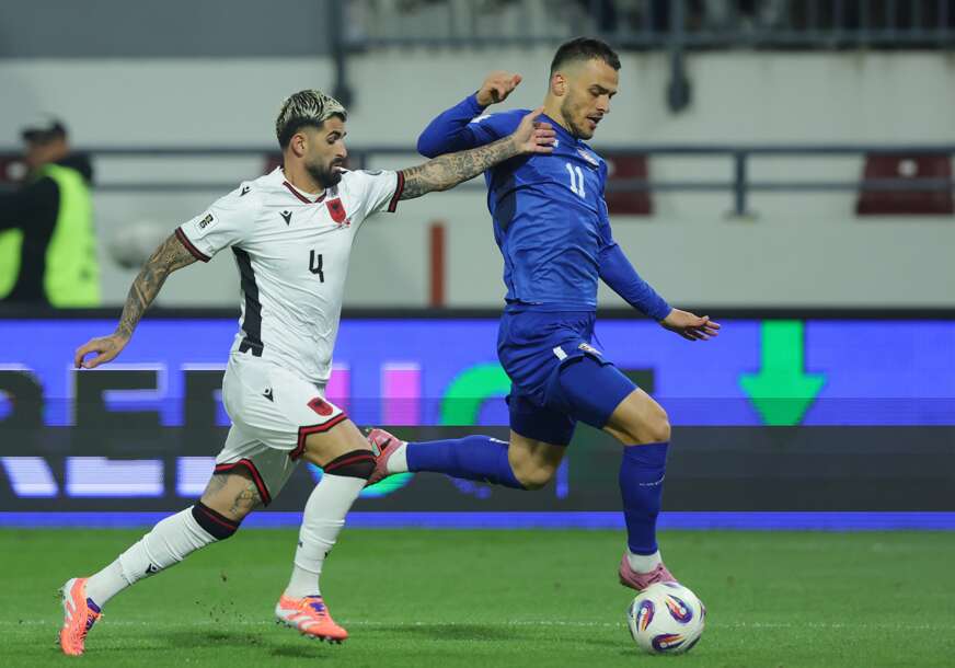 Stefan Mitrović u akciji protiv Albanije