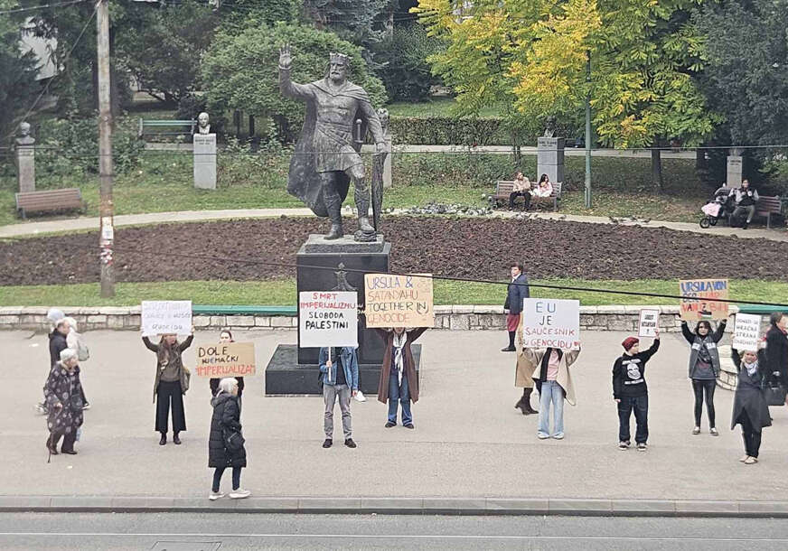 Nije dobrodošla u Sarajevo: Ispred Predsjedništva  BiH protesti zbog dolaska Ursule fon der Lajen