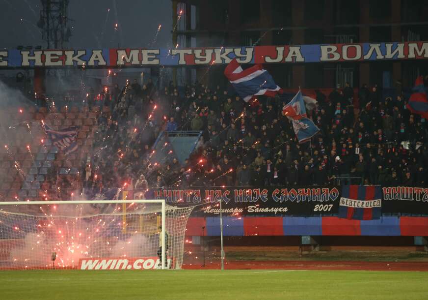navijači Borca na meču sa Željezničarom