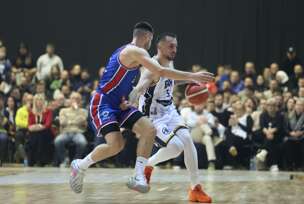 detalj sa košarkaškog meča BiH - Srbija