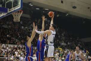 detalj sa košarkaškog meča BiH - Srbija