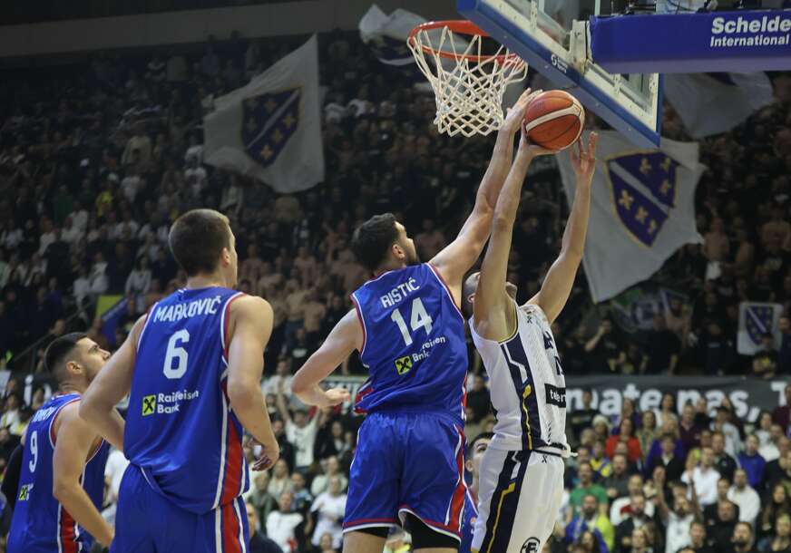 detalj sa košarkaškog meča BiH - Srbija