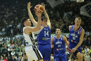 detalj sa košarkaškog meča BiH - Srbija