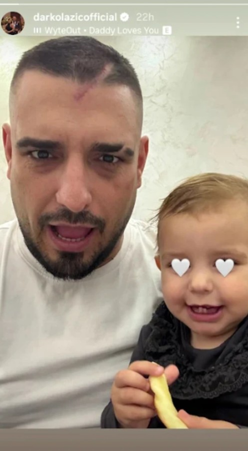Darko Lazić sa kćerkom