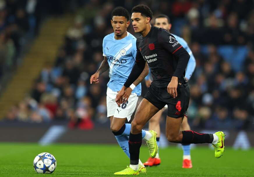 detalj iz meča Mančester Siti - Bajer Leverkuzen