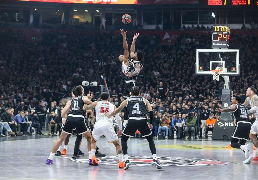 detalj sa košarkaškog meča Partizan - Monako