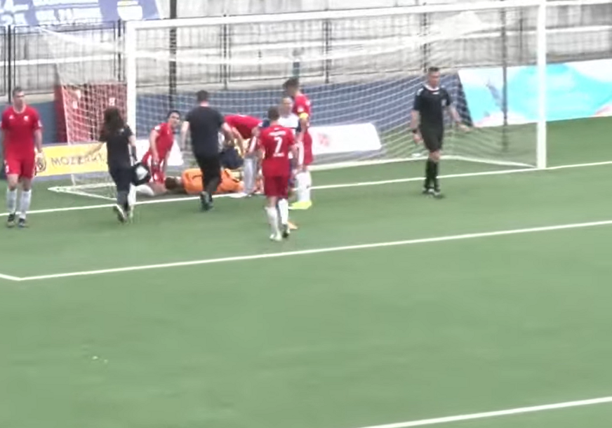 (VIDEO) HOROR SCENA Golman kluba iz Prve lige Srbije nepomično ležao na terenu