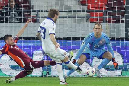 Aleksandar Katai postiže gol protiv Letonije