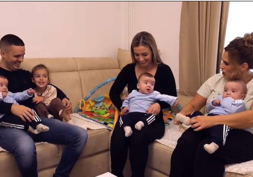(FOTO) „Prvih mjesec dana NISMO IH RAZLIKOVALI“ Tijana i Lazar iz Kruševca dobili 3 IDENTIČNA DJEČAKA