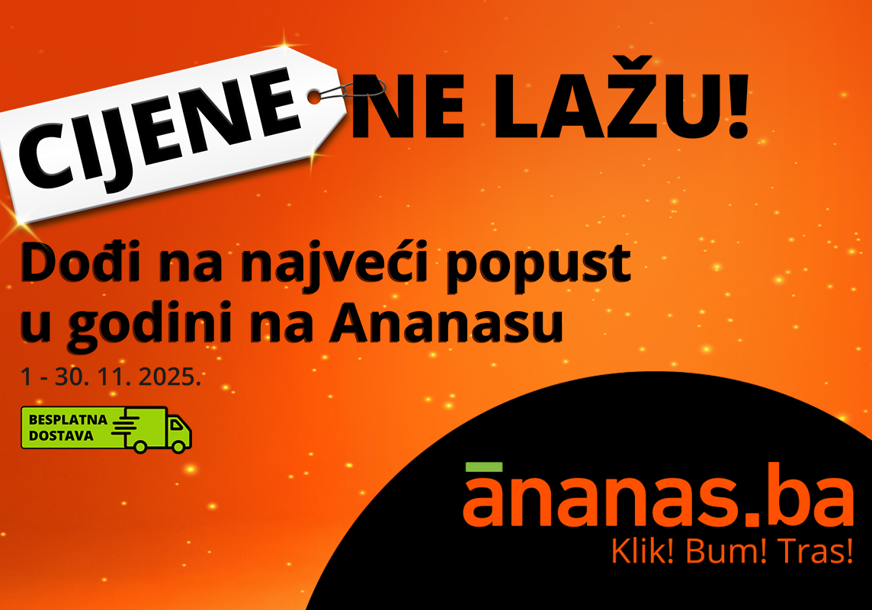Dobro došli na Ananas.ba: Kod nas Crni petak traje CIJELI MJESEC