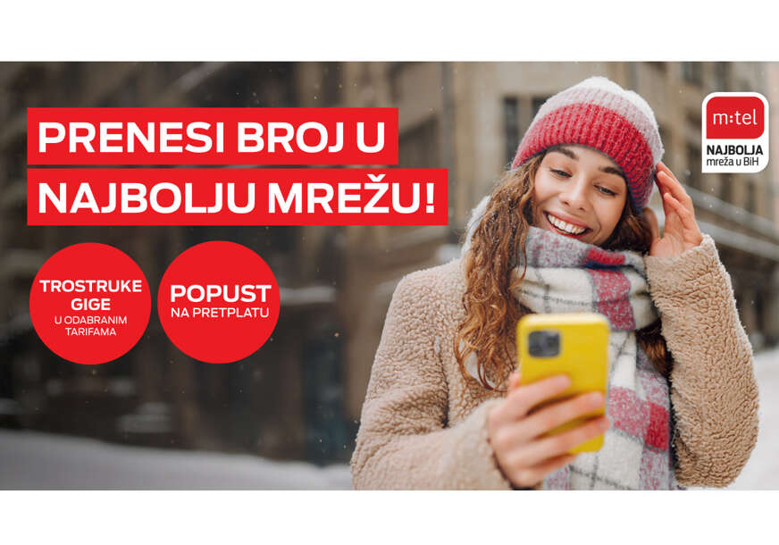 Prenesi broj i uživaj u najboljoj mreži: U m:tel mreži čeka te mnogo gigabajta i popust na pretplatu!
