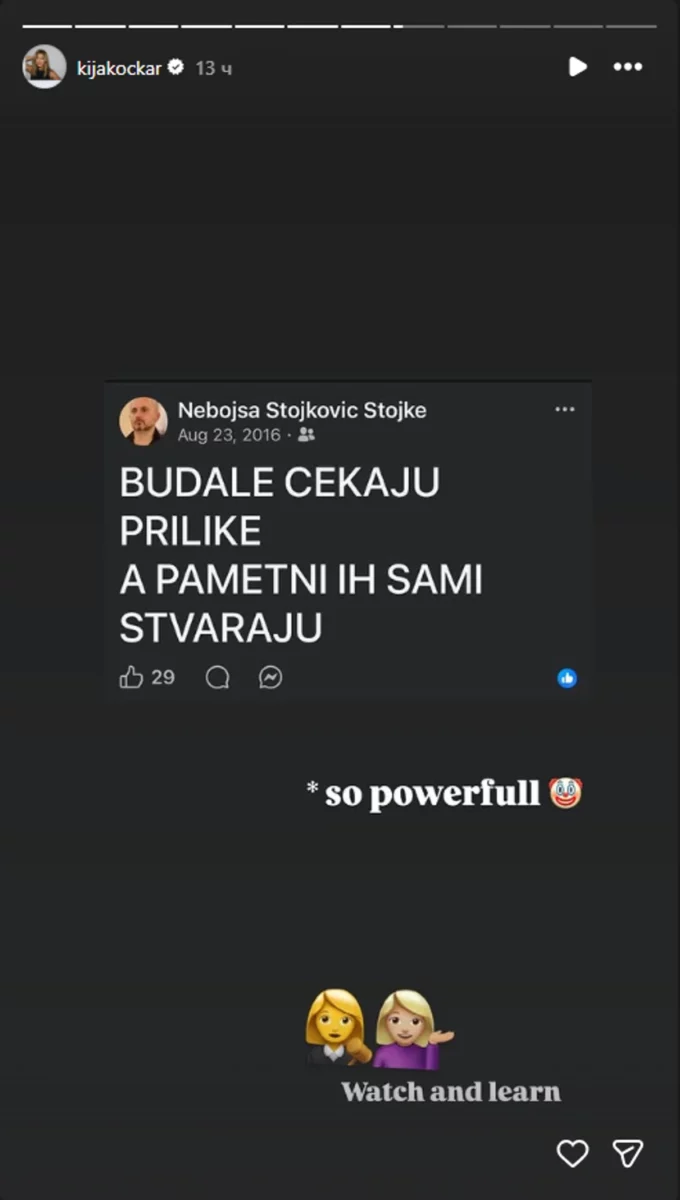 FOTO: KIJAKOCKAR / INSTAGRAM/SCREENSHOT