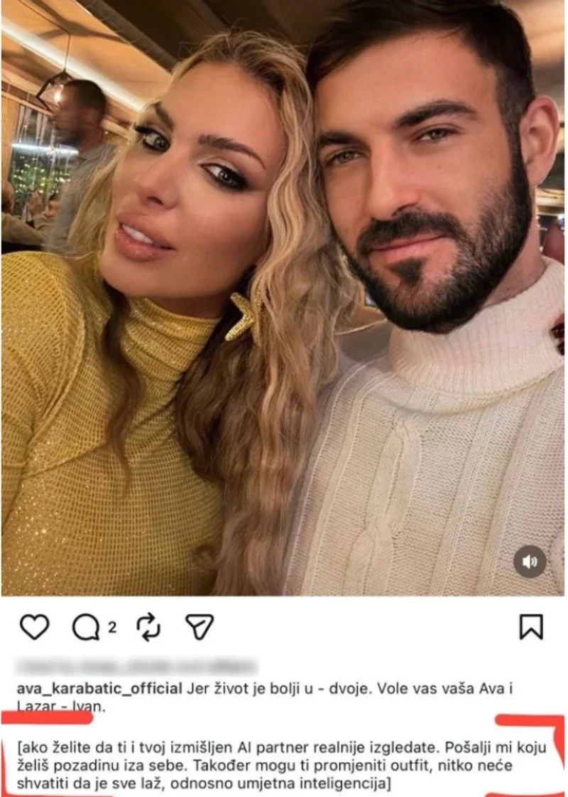 FOTO: AVA_KARABATIC_OFFICIAL/INSTAGRAM/SCREENSHOT
