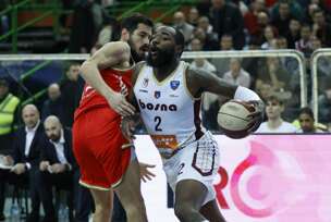 detalj sa košarkaške utakmice Bosna - Crvena zvezda