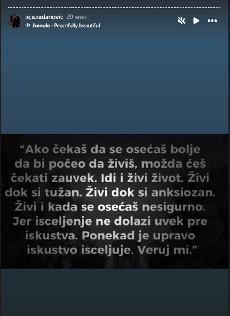 FOTO: JEJA.RADANOVIC/INSTAGRAM/SCREENSHOT