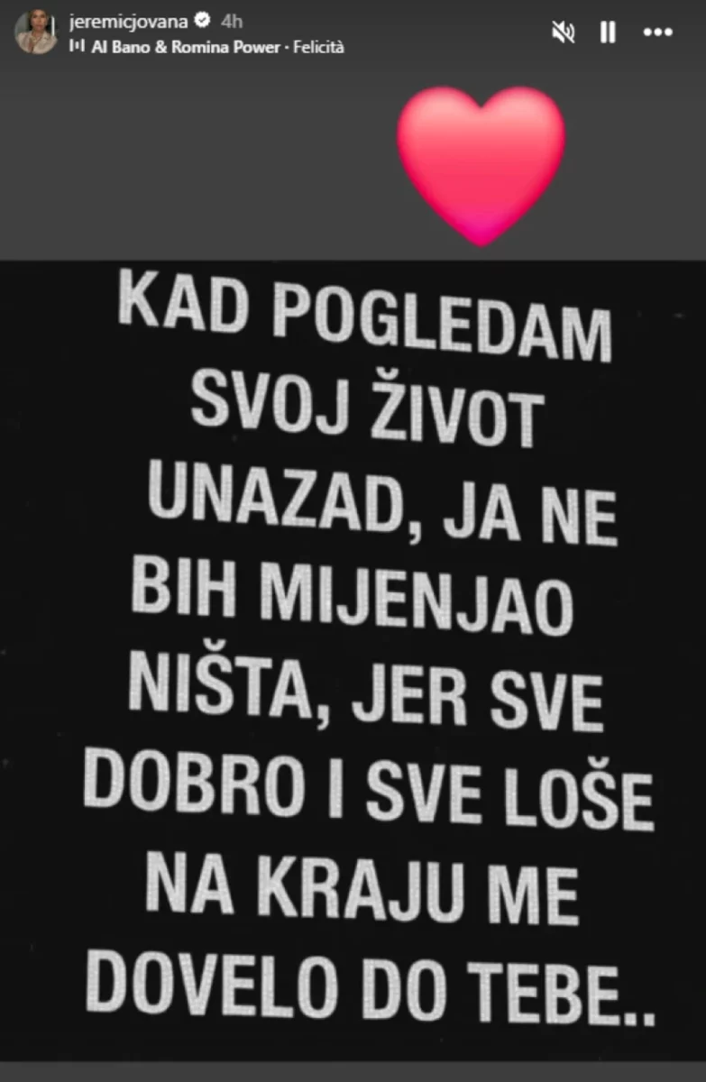 FOTO: JEREMICJOVANA/INSTAGRAM/SCREENSHOT