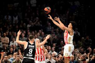 detalj sa košarkaške utakmice Partizan - Crvena zvezda