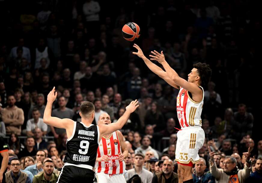 detalj sa košarkaške utakmice Partizan - Crvena zvezda