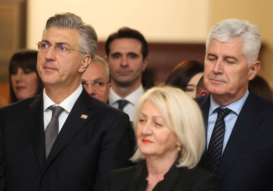 andrej plenković , borjana krišto i dragan čović