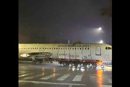 (VIDEO) Nestvaran snimak iz Crne Gore: Ogromni putnički avion na lokalnom putu