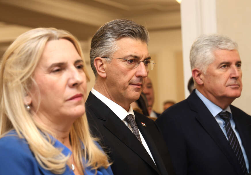 željka cvijanović , andrej plenković i dragan čović