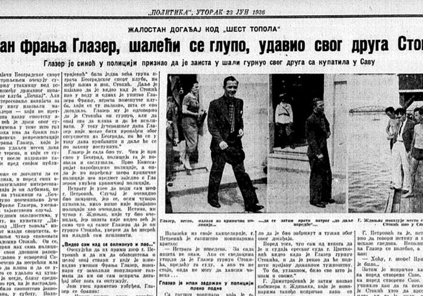 novine o suđenju Franji Glazeru