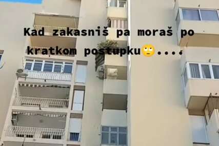 (VIDEO) "Može li to malo kulturnije?" Snimkom šokirao Balkan, ljudi u nevjerici zbog onoga što je uradio sa 8. sprata zgrade