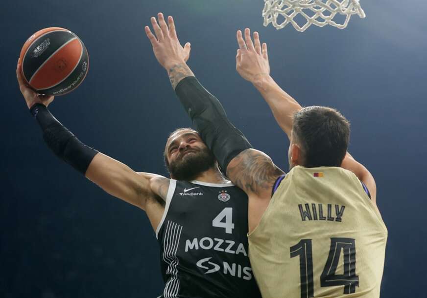 detalj sa košarkaške utakmice Partizan - Barselona