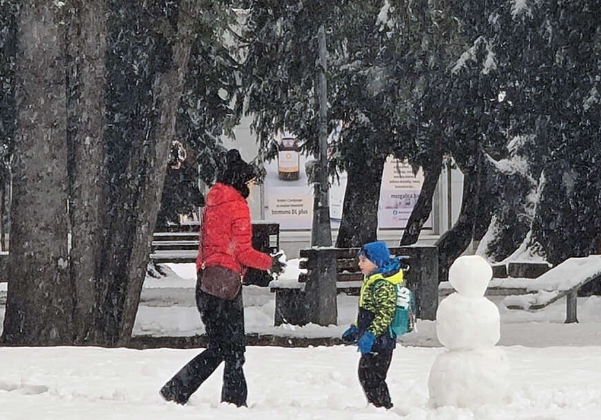 djeca se igraju u snijegu
