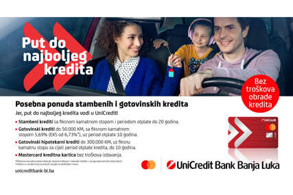 Put do najboljeg kredita vodi u UniCredit: Gotovinski i stambeni krediti uz fiksnu kamatnu stopu i bez troškova obrade, uz Mastercard kreditnu karticu bez troškova izdavanja