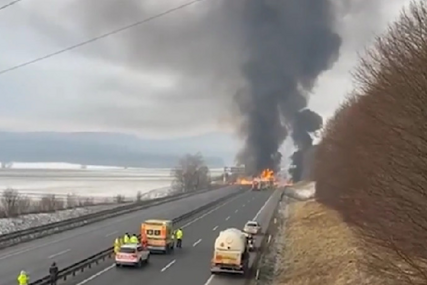 (VIDEO) EKSPLODIRALA CISTERNA Užas nakon udesa, zatvoren auto-put ka Ljubljani