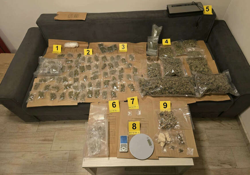 UHAPŠEN DILER (24) Policija kod mladića pronašla više od 6 kilograma droge