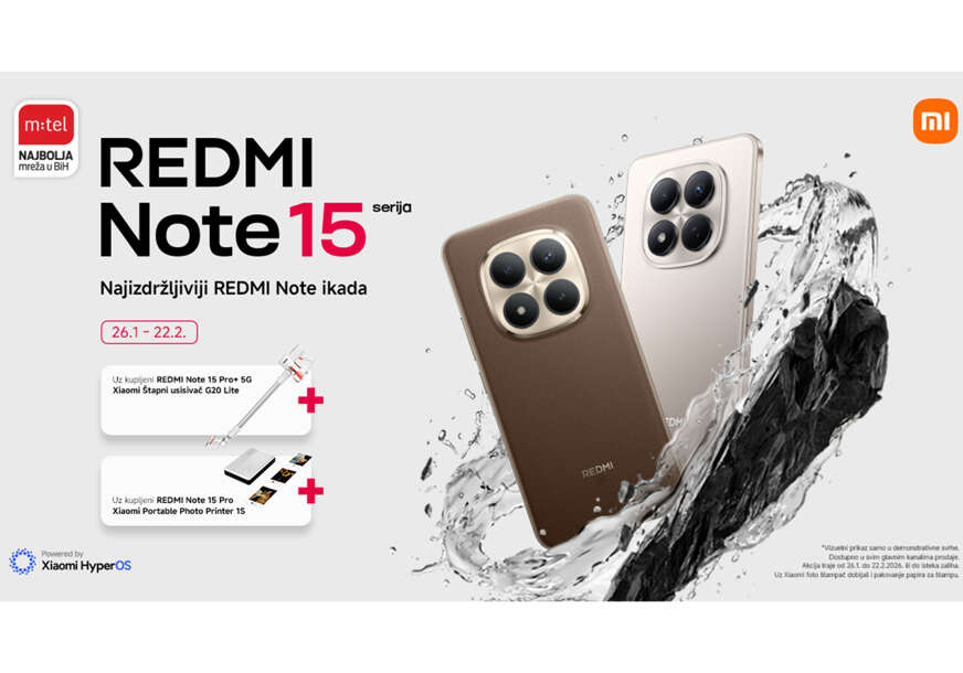 Nova Redmi Note 15 serija uz atraktivne poklone u m:tel ponudi