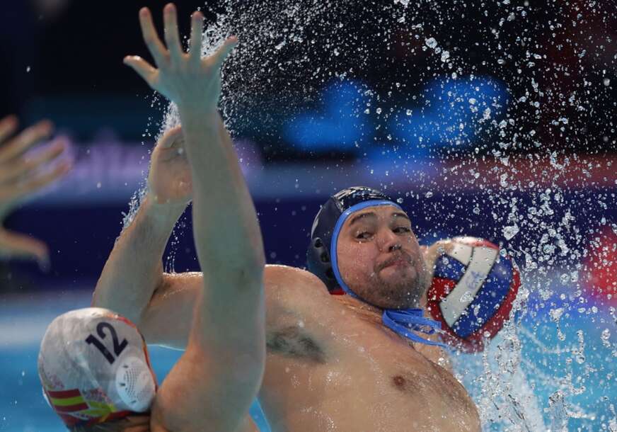 Dušan Mandić u meču sa Španijom
