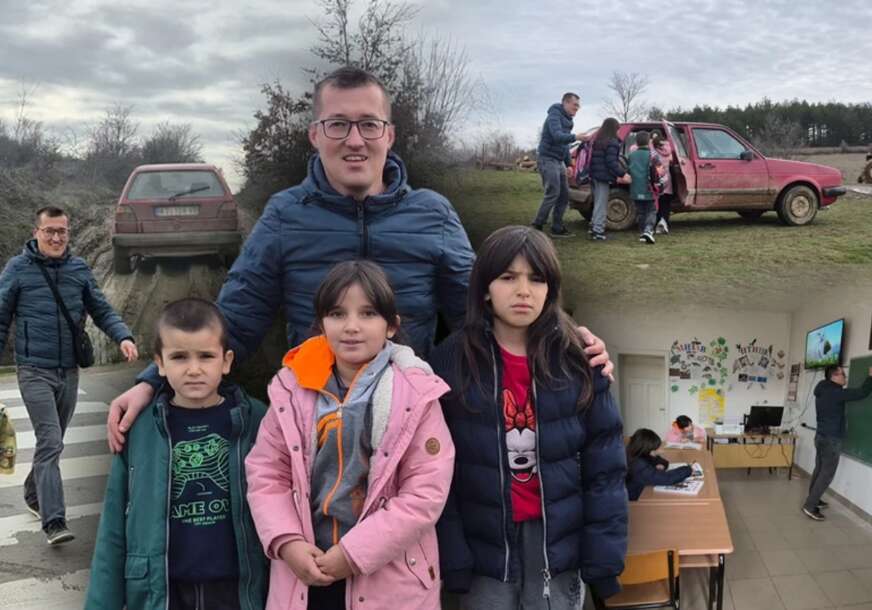 (VIDEO, FOTO) Skromni heroj iz Tovrljana: Učitelj Marko svakodnevno PRELAZI 70 KILOMETARA da bi TROJE ĐAKA stiglo u školu, desna je ruka svima u selu