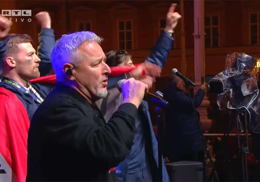 Marko Perković Tompson na dočeku rukometaša Hrvatske u Zagrebu
