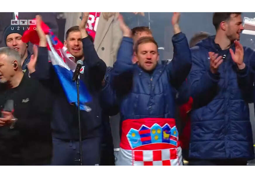 Marko Perković Tompson na dočeku rukometaša Hrvatske u Zagrebu