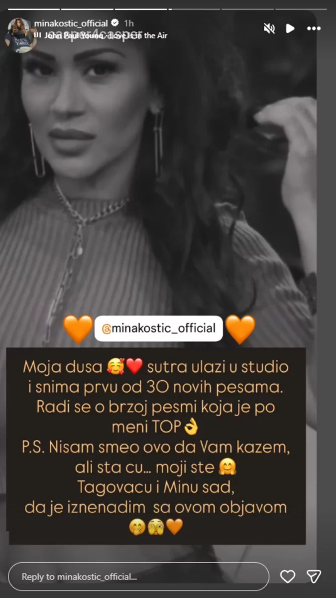 FOTO:  MINA KOSTIĆ, INSTAGRAM / SCREENSHOT