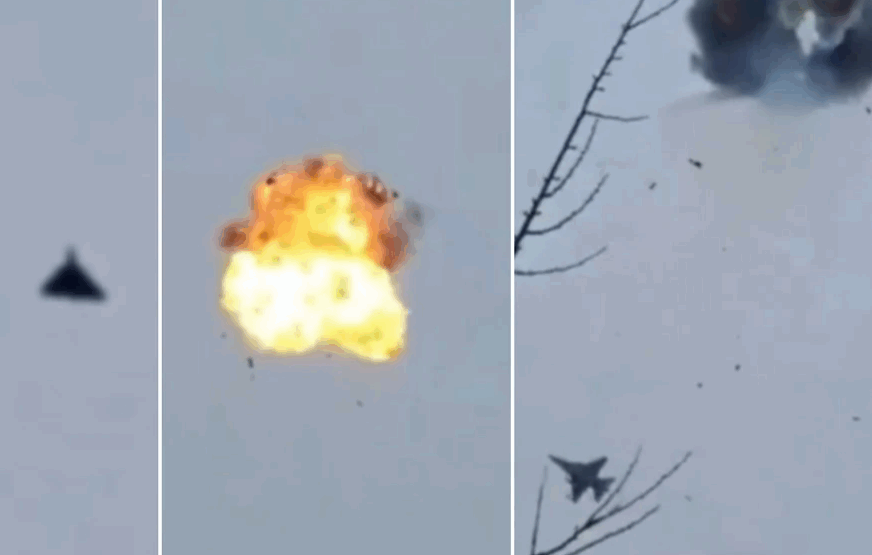 (VIDEO) OGROMAN PLAMEN OBASJAO NEBO Ukrajinski F-16 uništava ruski dron "Ovo je bilo epski"