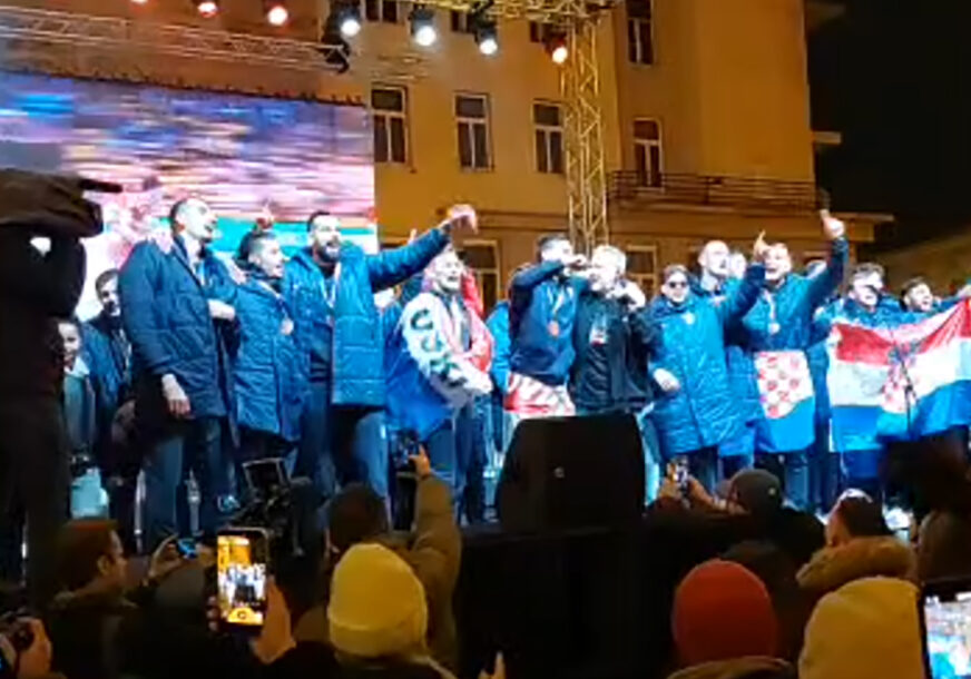 doček rukometaša Hrvatske u Zagrebu