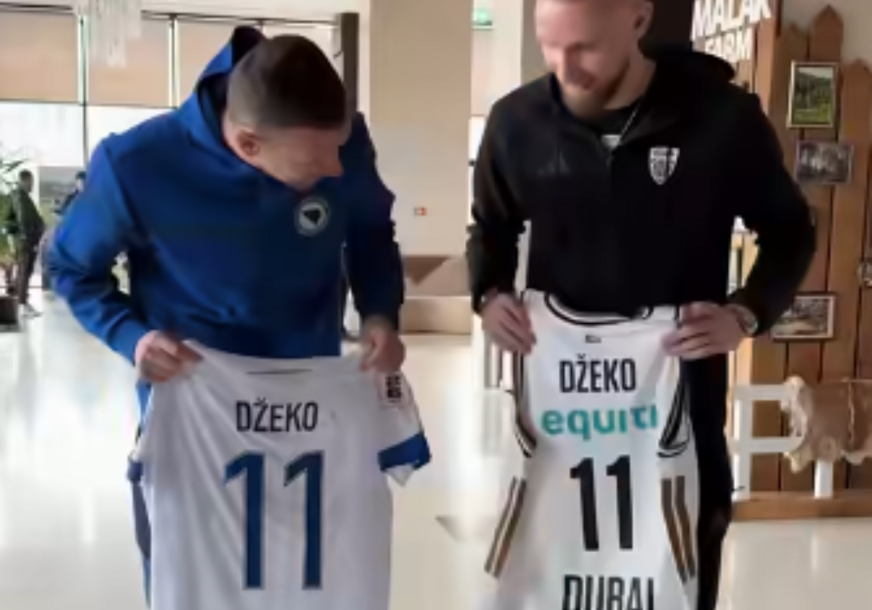 (VIDEO) Pred njima veliki izazovi: Džeko u Sarajevu sreo Džanana Musu, a onda je uslijedilo nešto neočekivano