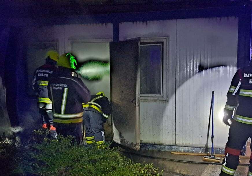 (FOTO)  Gorio stambeni kontejner: Banjalučki vatrogasci imali više intervencija