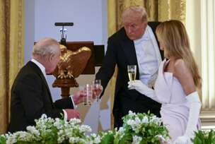 melanija tramp, donald tramp , kralj čarls i kraljica kamila