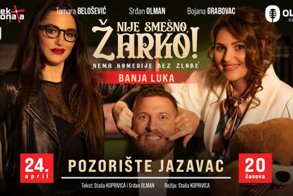 (FOTO) SJAJNA KOMEDIJA Predstava NIJE SMEŠNO, ŽARKO u Jazavcu